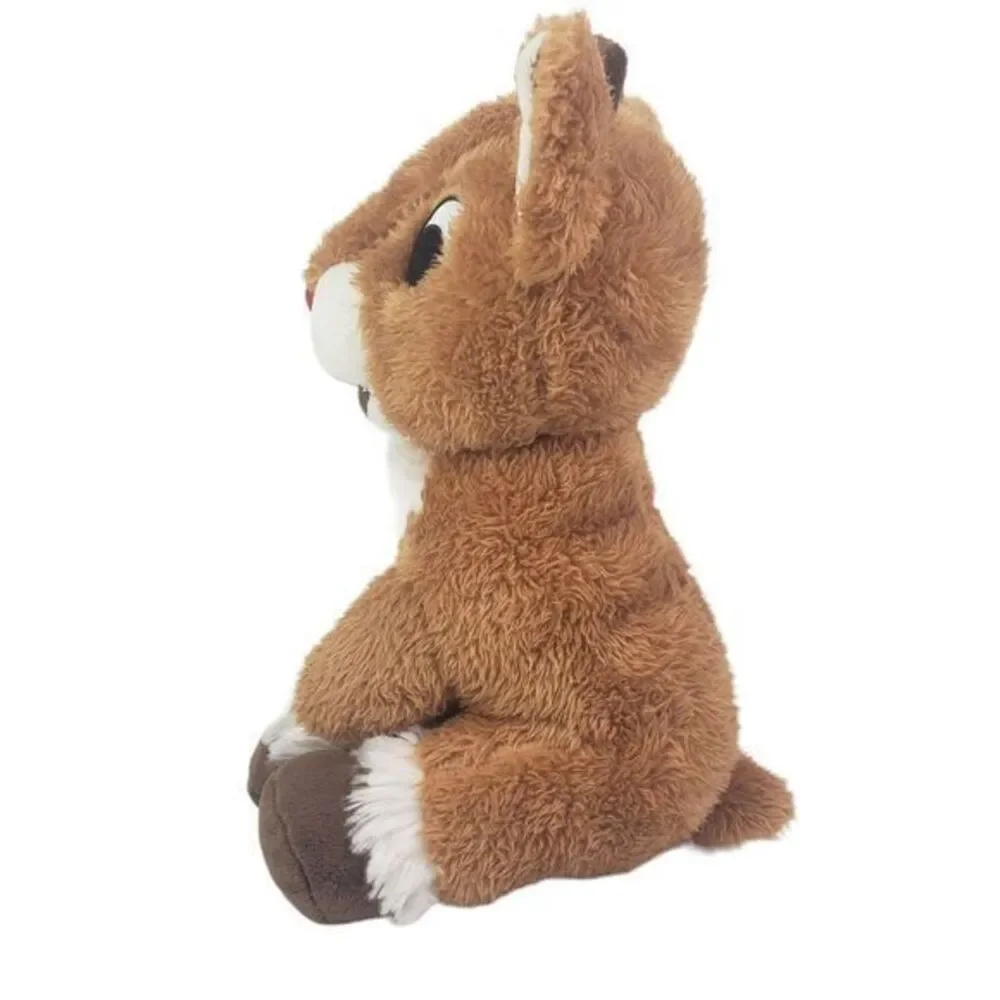 Kohls Cares Brown Reindeer‎ Stuffed Animal Red Nose Special For Christmas 10 In